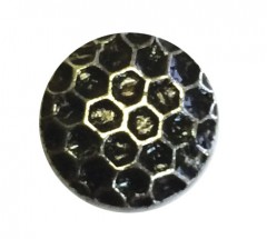 1/2" TACK HONEY COMB OLD SILVER LACQUER ROLLED, 7/16" DIA.