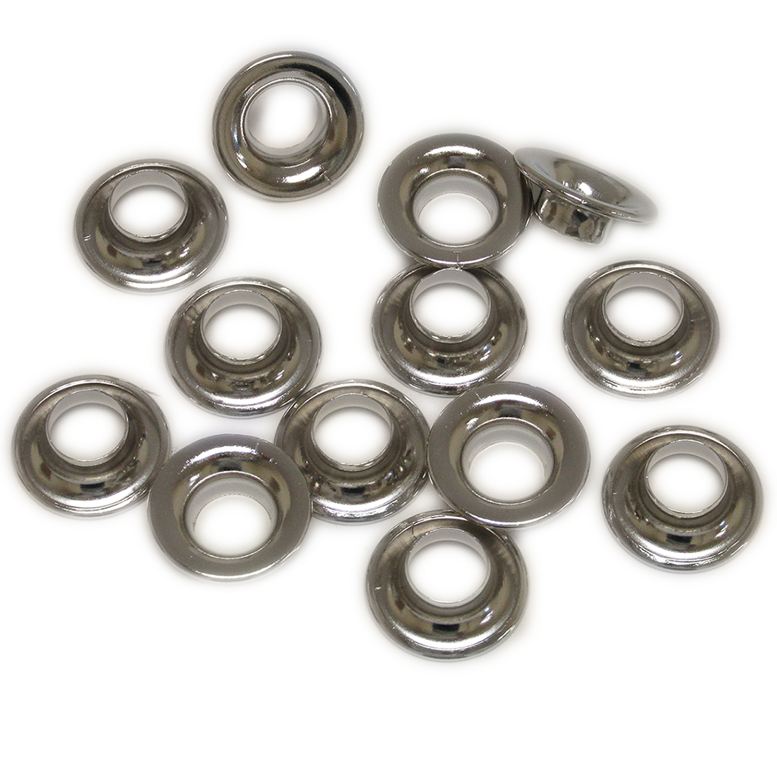 SIZE 6 3/4" NICKEL PLATED GROMMETS AND SPUR WASHERS Drapery Supplies